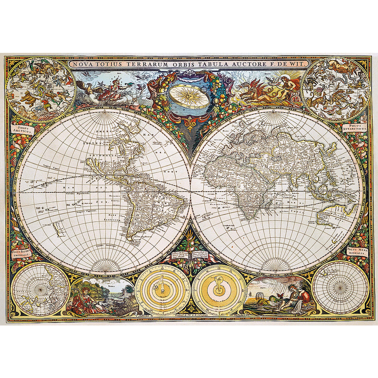 Ancient World Map - Wood Craft Puzzle (1000 Pieces)