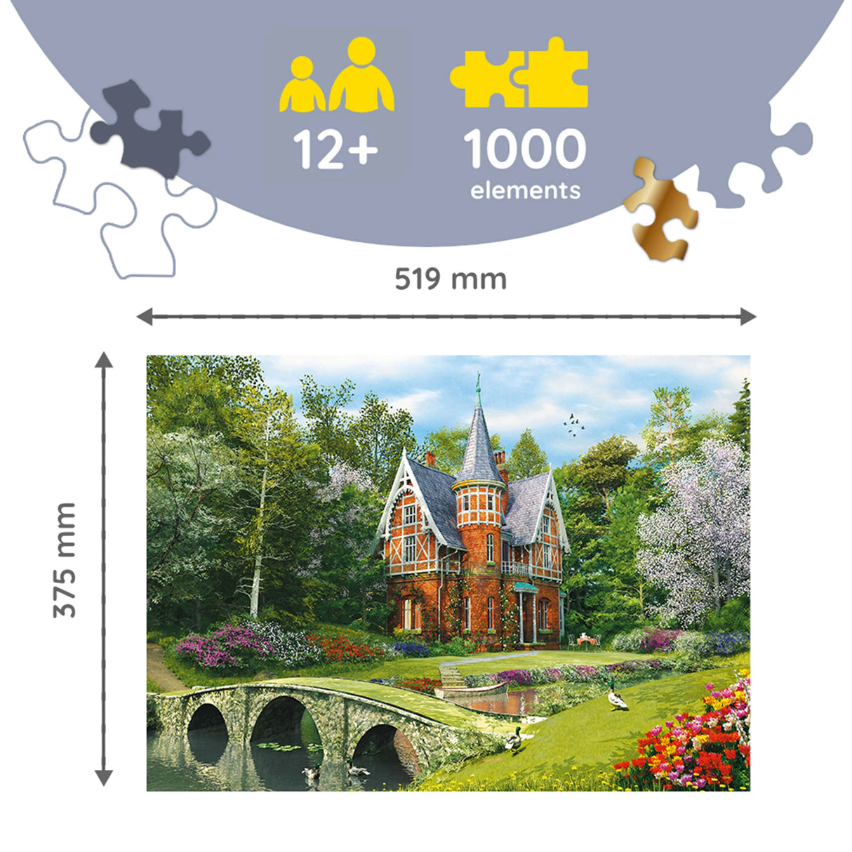 Victorian House - Wood Craft Puzzle (1000 Pieces)