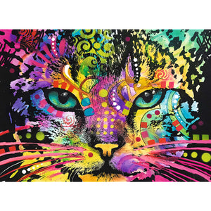 Colorful Cat - Wood Craft Puzzle (1000 Pieces)