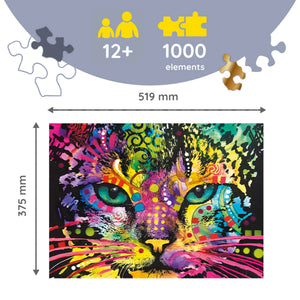 Colorful Cat - Wood Craft Puzzle (1000 Pieces)