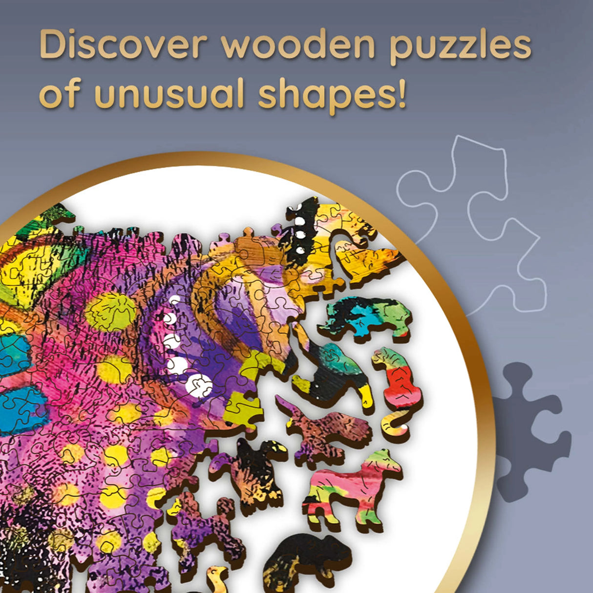 Colorful Cat - Wood Craft Puzzle (1000 Pieces)