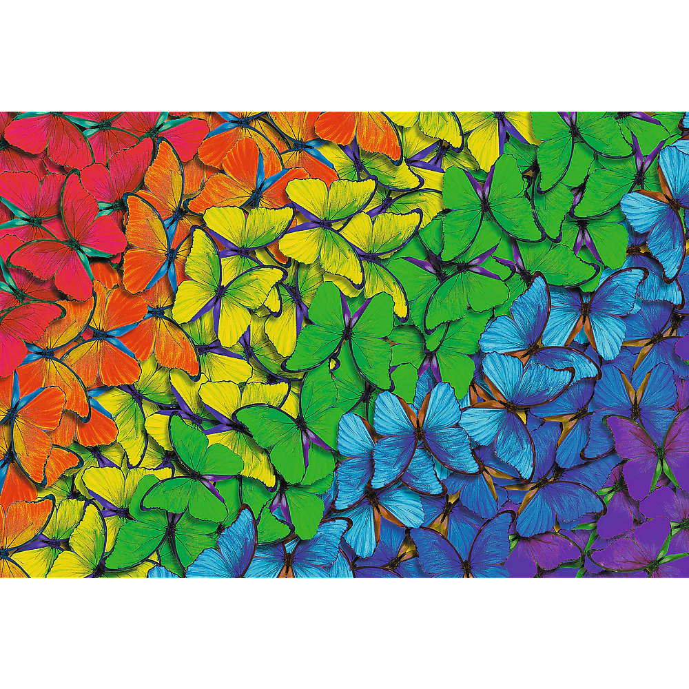 Rainbow Butterflies - Wood Craft Puzzle (500+1 pieces)