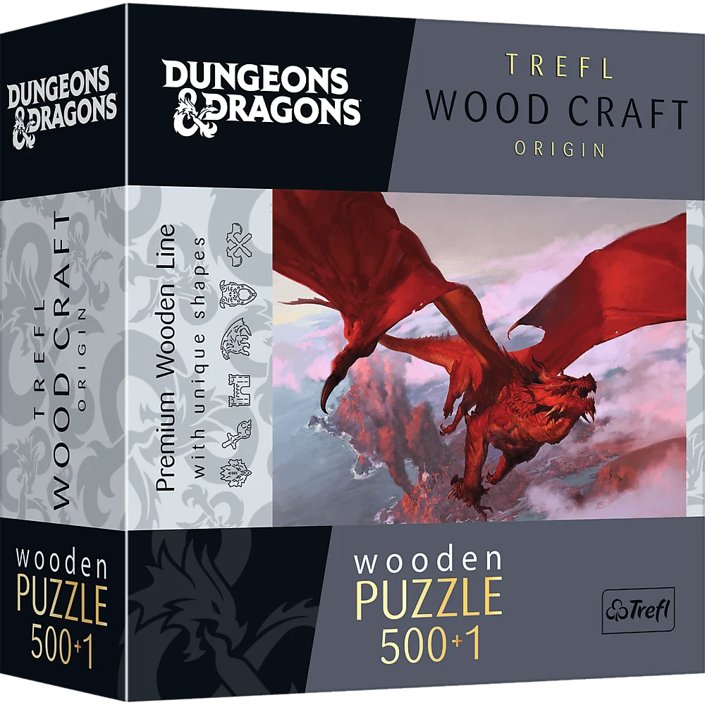 Dungeons & Dragons: Ancient Red Dragon - Wood Craft Puzzle (500+1 Pieces)