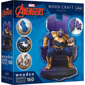 Avengers: Thanos On Throne - Wood Craft Puslespil (160 Brikker)