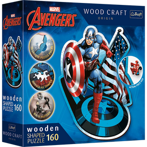 Avengers: Fearless Captain America - Wood Craft Puzzle (160 Pieces)