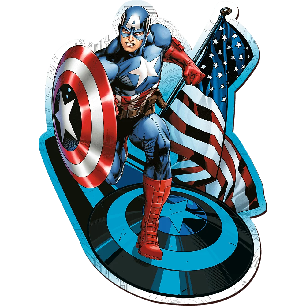 Avengers: Fearless Captain America - Formet Træpuslespil