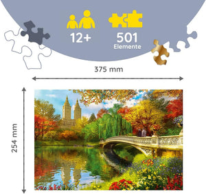 Central Park, Manhattan, New York - Wood Craft Puzzle (500+1 pieces)