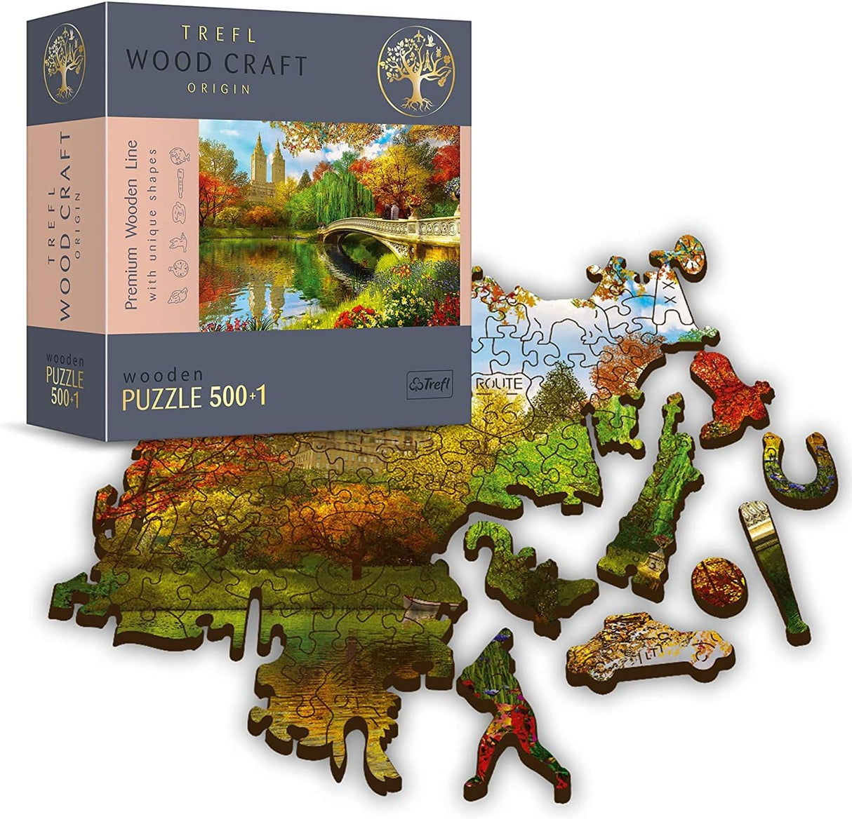 Central Park, Manhattan, New York - Wood Craft Puzzle (500+1 pieces)