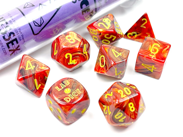 Chessex - Lab Dice - Polyedrisk 7-Terning Sæt