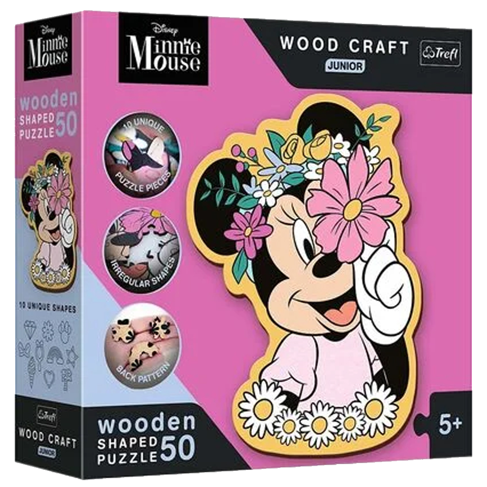 Minnie Mouse - Disney Wood Craft Puslespil Junior (50 brikker)