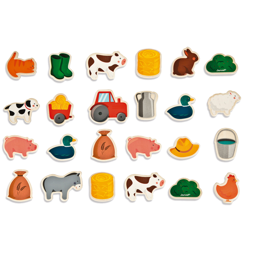 Farm Magnets - Wood (24 pieces)