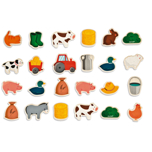 Farm Magnets - Wood (24 pieces)