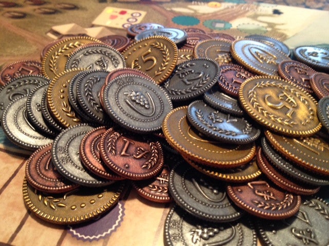 Viticulture: Metal Lira Coins